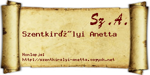 Szentkirályi Anetta névjegykártya